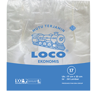 Bolsa de Polietileno Blanca Económica LOCO para Camisetas, 17x33, Reciclable, Resistente y Práctica para Empaquetado en Supermercados