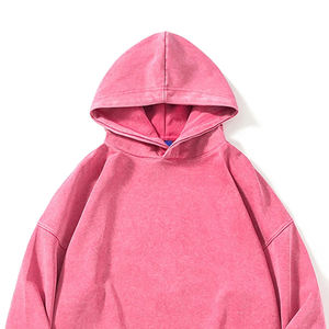 Vente en gros de nouveaux modèles de sweats à capuche délavés à l'acide pour hommes quantité minimale de commande bas en coton mélangé sweats à capuche délavés à l'acide pour hommes à vendre - Product Image 6