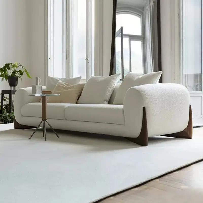 Furnitur ruang tamu desain mewah Italia sofa ruang tamu sherpa fabic