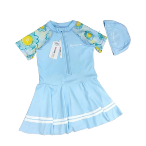 Maillots de bain de fitness à séchage rapide de haute qualité pour femmes enfants Design floral personnalisé Pantalon de natation imperméable en nylon spandex-OEM/ODM - Product Image 1