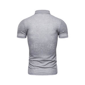 Último estilo de manga corta para hombre 100% algodón para camisa Polo verano ropa informal patrón sólido diseño de moda - Product Image 3