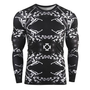 Quick Dry Men Rashguard Compression Shirt Vêtements de sport extensibles de haute qualité pour l'entraînement de gymnastique - Product Image 1