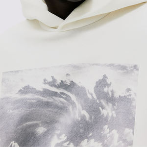 Sudadera con capucha extragrande de algodón de alta calidad con logotipo impreso personalizado OEM para hombre, sudadera de invierno de manga larga, técnica teñida lisa - Product Image 5