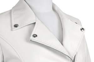 Veste en cuir conçue sur mesure pour femmes pour l'hiver Style de rue coupe régulière avec col montant respirant toile quantité minimale de commande bas - Product Image 6