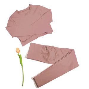 Women's Plus Size Seamless Stretch Sports Suit Slim Yoga Running Gear-Elastic Athletic Top <b>Leggings</b> 2pcs <b>Scrunch</b> Workout Outfit - Product Image 5