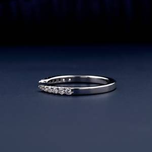 Stackable Lab Diamond Solid Gold Minimalist Diamond Round Brilliant Cut Diamond Wedding Engagement Open Enhancer Ring <b>for</b> <b>Her</b> - Product Image 3