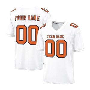 Maillot de football américain personnalisé de haute qualité 100% polyester, dernier style, manches courtes, séchage rapide, évacuation de l'humidité - Product Image 4