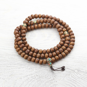 Collar de cuentas de madera Mala para meditación Chakra de madera Malas joyería de moda espiritual con cuentas Mala collares - Product Image 1