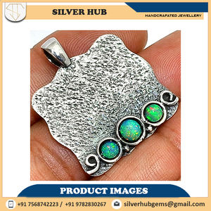 Derniers bijoux pendentif en argent Sterling 925 opale éthiopienne à vendre au meilleur prix - Product Image 4