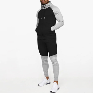 Vêtement de sport décontracté pour homme, ensemble de survêtement personnalisé à capuche, couleur unie, vente en gros OEM, automne-hiver - Product Image 6