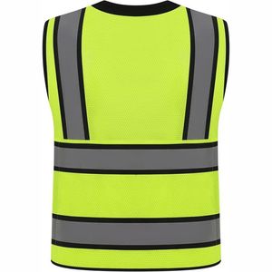 Chaleco reflectante de seguridad de alta visibilidad de alta calidad para chaleco de ropa de trabajo bolsillo 5 dimensiones - Product Image 6