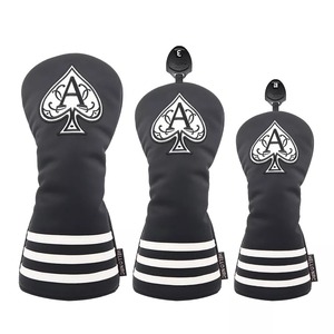 Housse de tête de club de golf imperméable de premier ordre, forme de baril, broderie personnalisée, cuir PU, sherpa, housses de tête de driver - Product Image 1