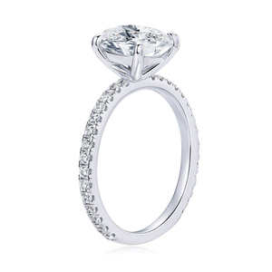 Anillo de Compromiso de Plata 925 con Moissanita Ovalada de 3 Quilates, 8x12 mm, Corte Oval, VVS1, Clásico, para Promesa, Boda, Fiesta, Aniversario, Regalo Moderno para Mujer - Product Image 6