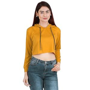 Sudadera corta de algodón para mujer disponible en un proveedor mayorista para mercados globales con costuras de primera calidad. - Product Image 6