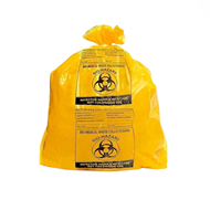 Sacs médicaux recyclables personnalisés en usine jetables grand PEHD PE-BD 8-10 gallons 30-38 litres sac poubelle de laboratoire déchets en plastique