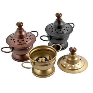 Porte-brûleur d'encens en laiton au design moderne avec manche en bois Brûleur à loban Offre Spéciale pour la maison, les bureaux et les temples pour le Ramadan - Product Image 3