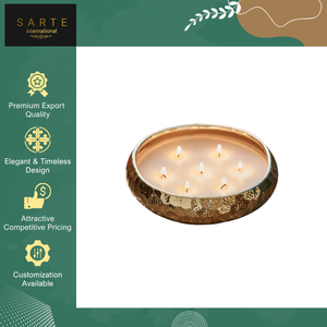 Venta Caliente, Portavelas de Latón Hecho a Mano, Pulido Plateado, Ecológico, Decoración Navideña para el Hogar, India - Product Image 5