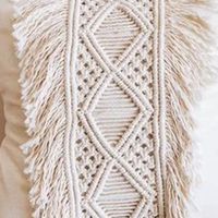 Housse de coussin carrée de luxe en macramé, faite à la main, style européen moderne, personnalisable, tissu de haute qualité, motif géométrique marin végétal