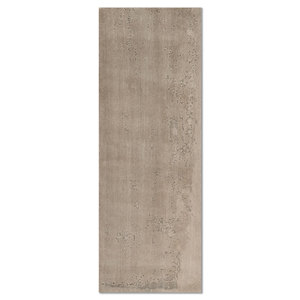 Alfombra Kavi Ivory de Lana y Seda de Bambú Anudada a Mano, Color Sólido, Rectangular, para Pasillo, Diseño Teoría del Caos, Tejido Artesanal -Esk-316(Fr) - Product Image 1