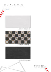 stylish 300x600mm ceramic wall <b>tiles</b> for bathroom kitchen glossy matt sugar carving surface modern interior design - Product Image 5