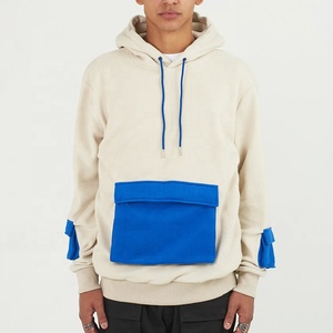 Oem Sweatshirts à capuche personnalisés pour hommes Streetwear Sweat-shirt d'hiver en polaire avec poches de couleur avec impression du logo Sweats à capuche pour hommes de grande taille - Product Image 1