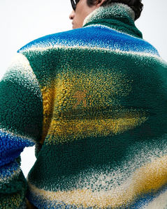 Vestes pour hommes manteau polaire d'hiver à la mode personnalisé avec déchirure veste Sherpa veste en laine poche épaissie fermeture éclair complète haut Sherpa surdimensionné - Product Image 6