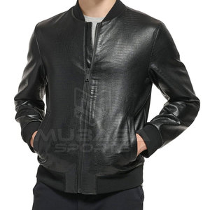 Fabricación de fábrica Chaqueta de cuero para hombre Logotipo impreso personalizado Chaqueta de cuero para hombre para la mejor venta en línea - Product Image 1