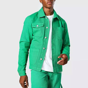 Dernier style, nouvelle arrivée, veste en jean pour homme, couleur personnalisée, coton et polyester, vente en gros de vestes en jean pour homme - Product Image 1