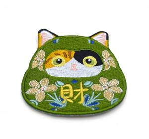 Parches Bordados de Fieltro con Logotipo de Cabeza de Gato Personalizados para Prendas - Product Image 3