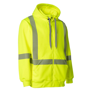 Sudadera con capucha de seguridad de alta visibilidad con cinta reflectante segmentada y capucha desmontable Sudaderas CON CAPUCHA DE TRABAJO Sudaderas con capucha de trabajo de alta visibilidad para hombre - Product Image 2