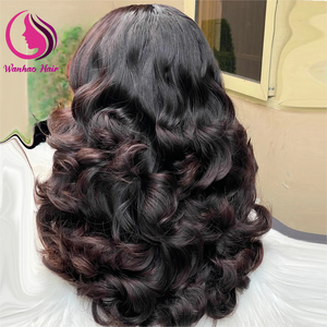 Perruque sans colle complète <span class=keywords><strong>avec</strong></span> dentelle transparente 13*4, cheveux humains vierges vietnamiens bruts, <span class=keywords><strong>boucles</strong></span> rebondies doublement étirées pour femmes - Product Image 4