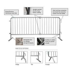 รั้วกั้นงานหนักชุบสังกะสีแบบชั่วคราวสำหรับควบคุมฝูงชนในงานอีเว้นท์ - Product Image 4
