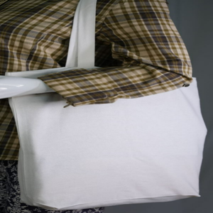 Bolsa de algodón orgánico de moda con logotipo personalizado Asa superior Ecológico Reutilizable Playa al aire libre Compras Cierre de cordón - Product Image 3