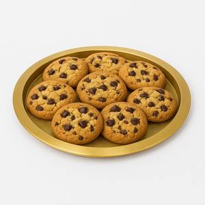 Decorative metal chocolate serving tray gold finished, this elegant piece adds a touch of luxury to any festive or dining setup - Product Image 1