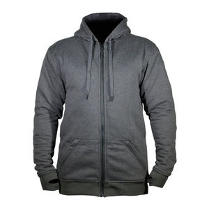 Sweat à capuche zippé décontracté pour hommes coupe ajustée 100% coton épais vierge design uni logo personnalisé imprimé de haute qualité automne - Product Image 2