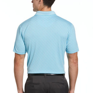 T-shirt de golf de haute qualité à col rabattu, tricoté, personnalisable avec logo, séchage rapide, respirant, couleur unie, anti-plis - Product Image 2