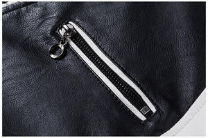 Veste en cuir pour homme de haute qualité, vente chaude, prix compétitif, tissu en toile résistant au vent, col montant - Product Image 5