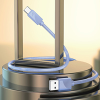 3A charge rapide USB type-c câble 1M CB-316C alliage d'aluminium pur cuivre pour imprimante Android 2M 3M longueurs de câble boîte de couleur bleue