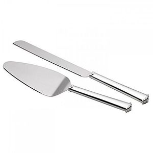 Juego de servidor de pastel de vajilla Servidor de pastel de acero inoxidable Hecho a mano Nudo torcido largo Diseño de mango hecho a mano Extremo - Product Image 1