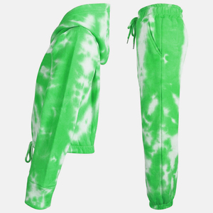 Tissu résistant à la décoloration pour une tenue décontractée d'hiver pour femmes, sweat-shirt court, ensemble de survêtement confortable, ensemble de survêtement - Product Image 6