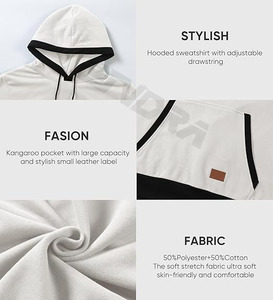 Sweat-shirt vintage pour homme, coupe ample, en coton pelucheux lavé, chaud, style streetwear d'hiver, polaire thermique, style powermax - Product Image 4
