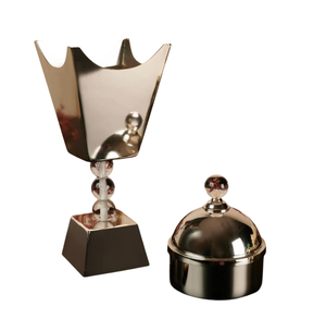 Quemador de incienso de diseño personalizado hecho a mano con precio al por mayor de Bakhoor dorado de alta calidad para fragancia aromática para el hogar - Product Image 5