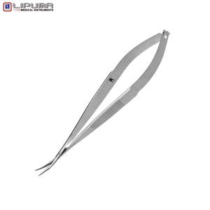 WESTCOTT, tijeras de microdisección de 5,25 pulgadas, cuchillas curvas quirúrgicas, puntas romas, mango plano, Manual, acero inoxidable, médico MOL - Product Image 5