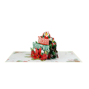 2024 nuevo diseño 3D pequeña tarjeta de felicitación de Navidad emergente 13x18cm artesanía de papel para promoción de Navidad - Product Image 6