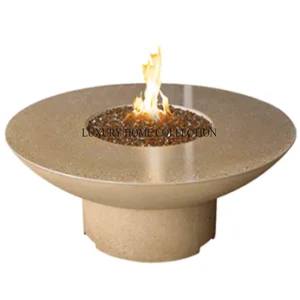 Modern sleek metal <b>fire</b> <b>pit</b> with matte black powder coating and firewood storage for elegant outdoor heating solutions - Product Image 2