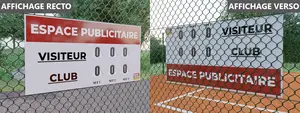 Manual Scoreboard Large Double Sided 120 X 60 Cm For Tennis Padel Handball Unperishable For All Weather Outdoor Or Indoor