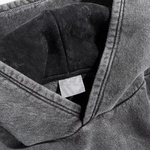 Sudaderas con capucha de lavado ácido 100% algodón para hombre precios al por mayor sudaderas con capucha de lavado ácido de gran tamaño para adultos - Product Image 2