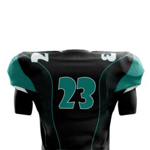 Uniforme de football américain pour hommes respirant à séchage rapide avec manches courtes de couleur unie dans différents styles - Product Image 5