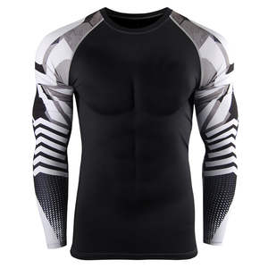 High Quality Quick-Drying <b>Long</b> <b>Sleeve</b> Rash Guard for Male for BJJ MMA Surfing and Martial Arts Swimwear - Product Image 3