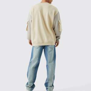 Moda al por mayor hombres en blanco de gran tamaño cuello redondo sudadera pulóver 100% algodón personalizado sudaderas con capucha y sudadera - Product Image 3